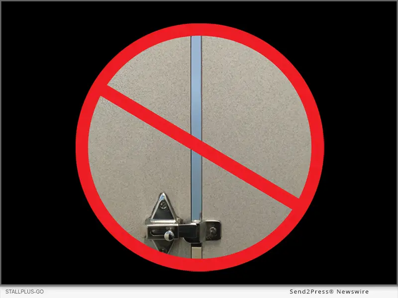 StallPlus-Go Portable Stall-Gap Blocker Improves Restroom Privacy and Safety In Public Restrooms