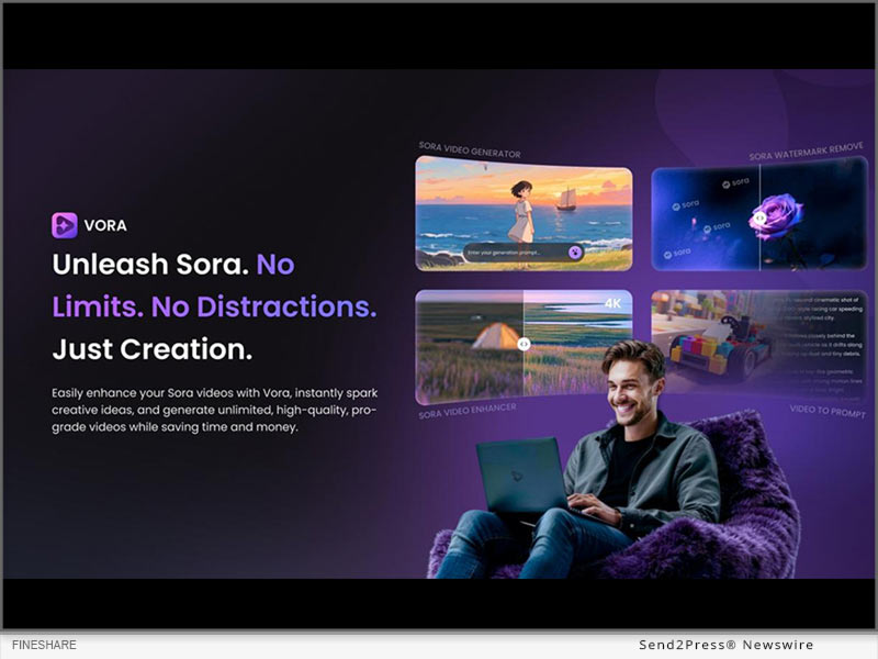 Fineshare Launches Vora AI - Instantly Upgrade Sora Videos to 4K with Clean Visuals