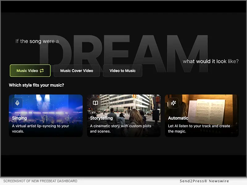 Screenshot of new freebeat dashboard