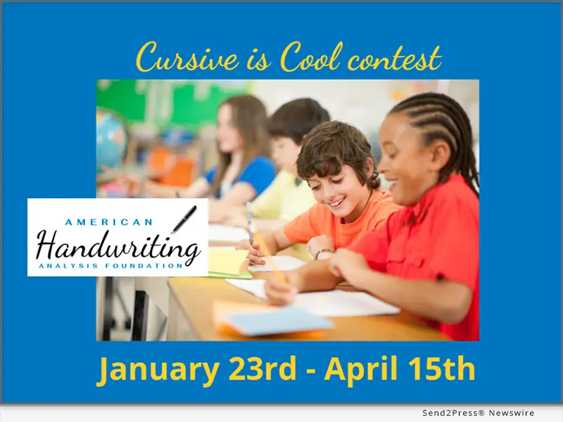 12th Annual Cursive Is Cool® Contest Launches Nationwide for Students in Grades K–7