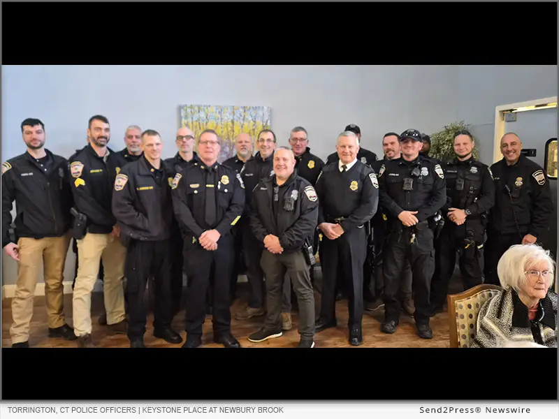Torrington, CT Police Officers being honored at Keystone Place at Newbury Brook