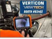 Technician performs an internal inspection using a ViewTech borescope from ViewTech Borescopes, featured at VERTICON 2026 in booth #B3402.
