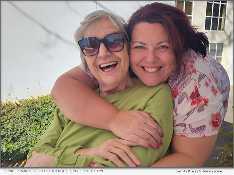 Jennifer Ragonese, RN, offers education and support at the Jenner’s Pond and Simpson Meadows senior communities while caring for her mother, Catherine Ahearn.