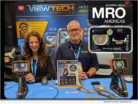 ViewTech Borescopes representatives showcase their latest borescope inspection systems featuring 3D stereo measurement at MRO Americas Aviation Week, highlighting advanced imaging for precision maintenance