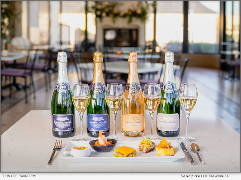 May 2026 Bubbles & Bites Caribbean Menu - Photo credit Domaine Carneros