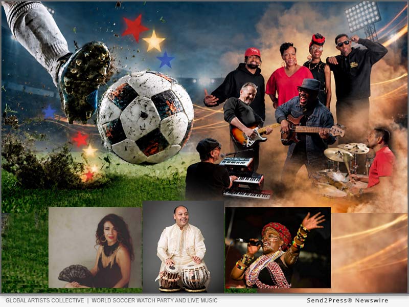 Global Heat with special guest artists Deseo Carmin (Paraguay), Moye Kashimbi (Zambia), and Anil Prasad (India) perform at Flatstick Pub Redmond on June 12. Global Artists Collective.