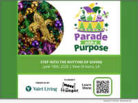 Parade with a Purpose, presented by Valet Living to benefit Move For Hunger, logo graphic