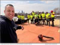 Power Roofing NYC crews on a flat roof in Brooklyn ahead of winter. Photo: Power Roofing NYC.