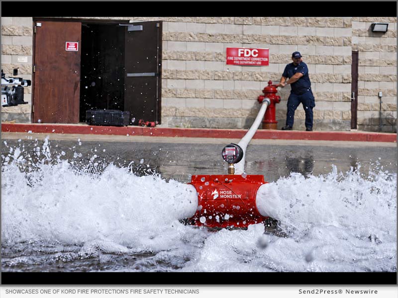 Showcases one of Kord Fire Protection's fire safety technicians.
