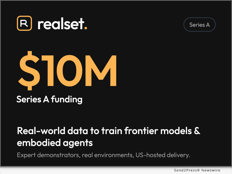 Realset AI raises 10 million dollars in Series A funding to capture real-world data for frontier models and embodied agents.