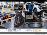 ViewTech Borescopes showcases its VJ-4 video borescope and screen replicator tablet for industrial inspection at The Battery Show and Electric and Hybrid Vehicle Technology Expo North America