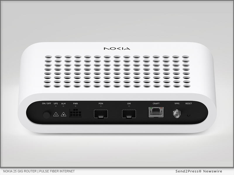 Nokia 25 Gig router planned for use with Pulse Fiber Internet's new Vector Fiber 20 Gig plan.