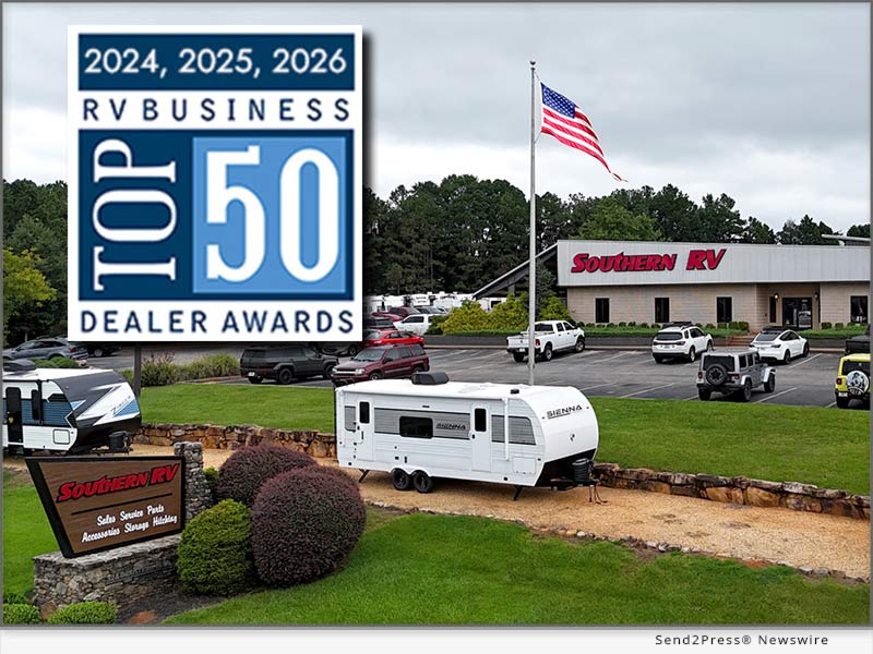 Southern RV of McDonough & Cumming, GA has won the RVBusiness Top 50 Dealer Recognition for the 3rd year in a row.