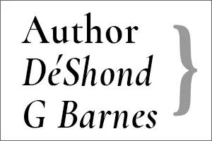 Author DéShond G Barnes